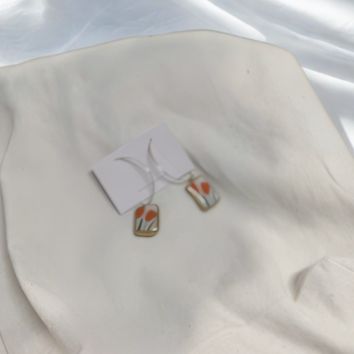Red Tulip Porcelain Charm Earrings