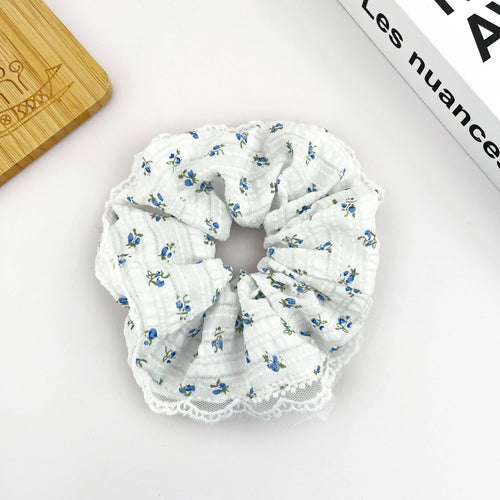 Artistic Floral Scrunchie, Hair Tie