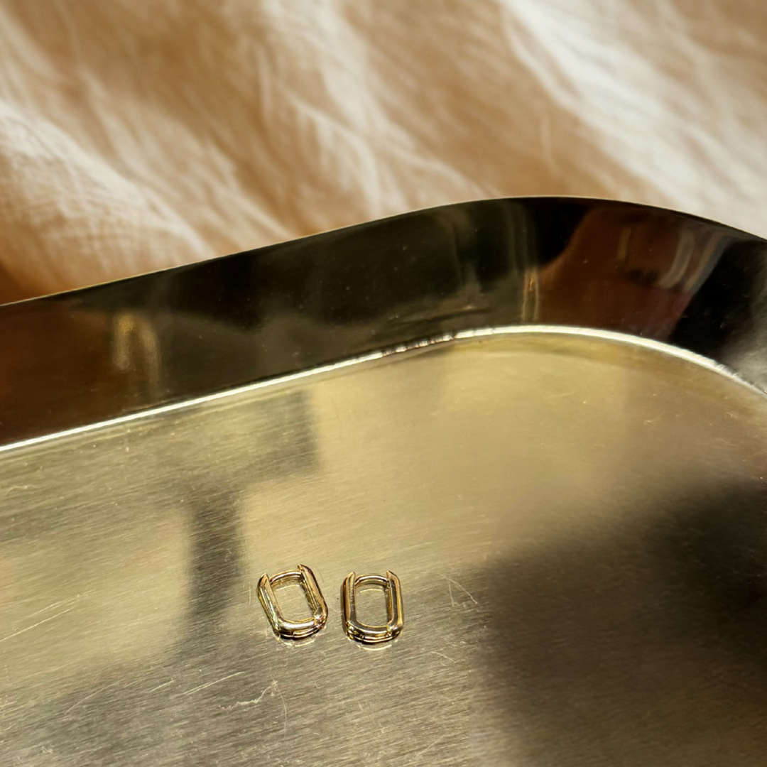 Square Huggie Hoops