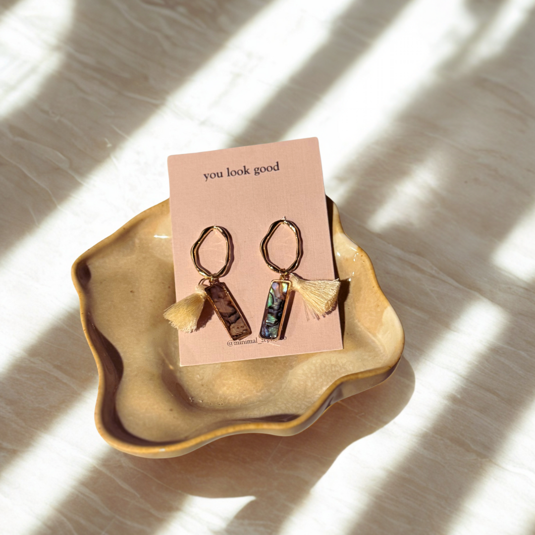 Alabaster Oblong Earrings