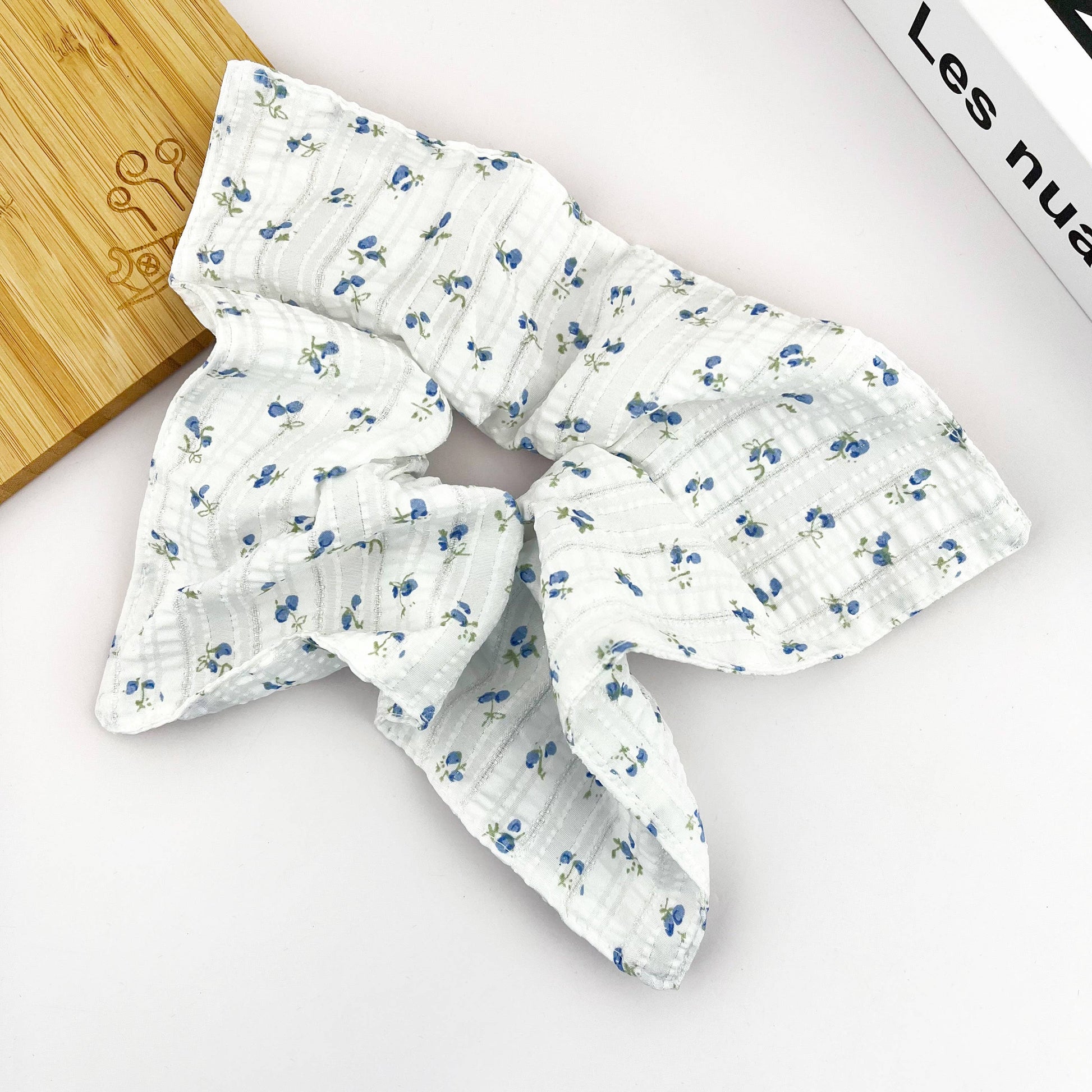 Artistic Floral Scrunchie, Hair Tie