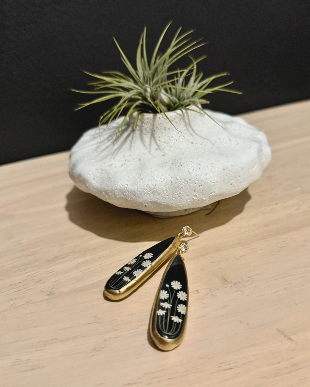 Midnight Daisy Earrings