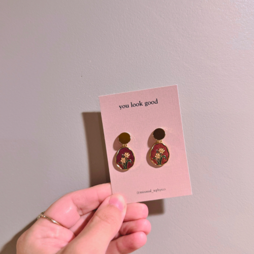 Floral Charm Earrings