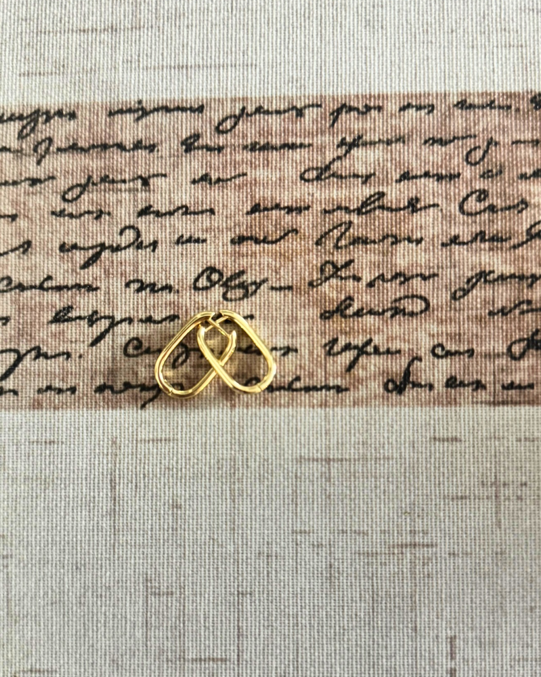 18kt Gold Filled Oblong Hoop Earrings