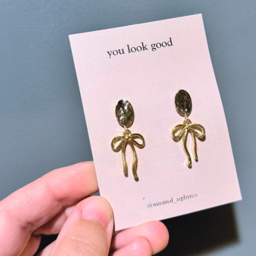 Golden Bow Earrings