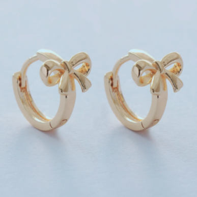 Bow Leverback Hoops