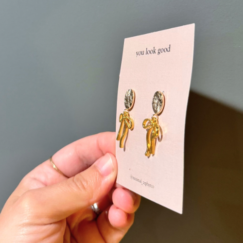 Golden Bow Earrings