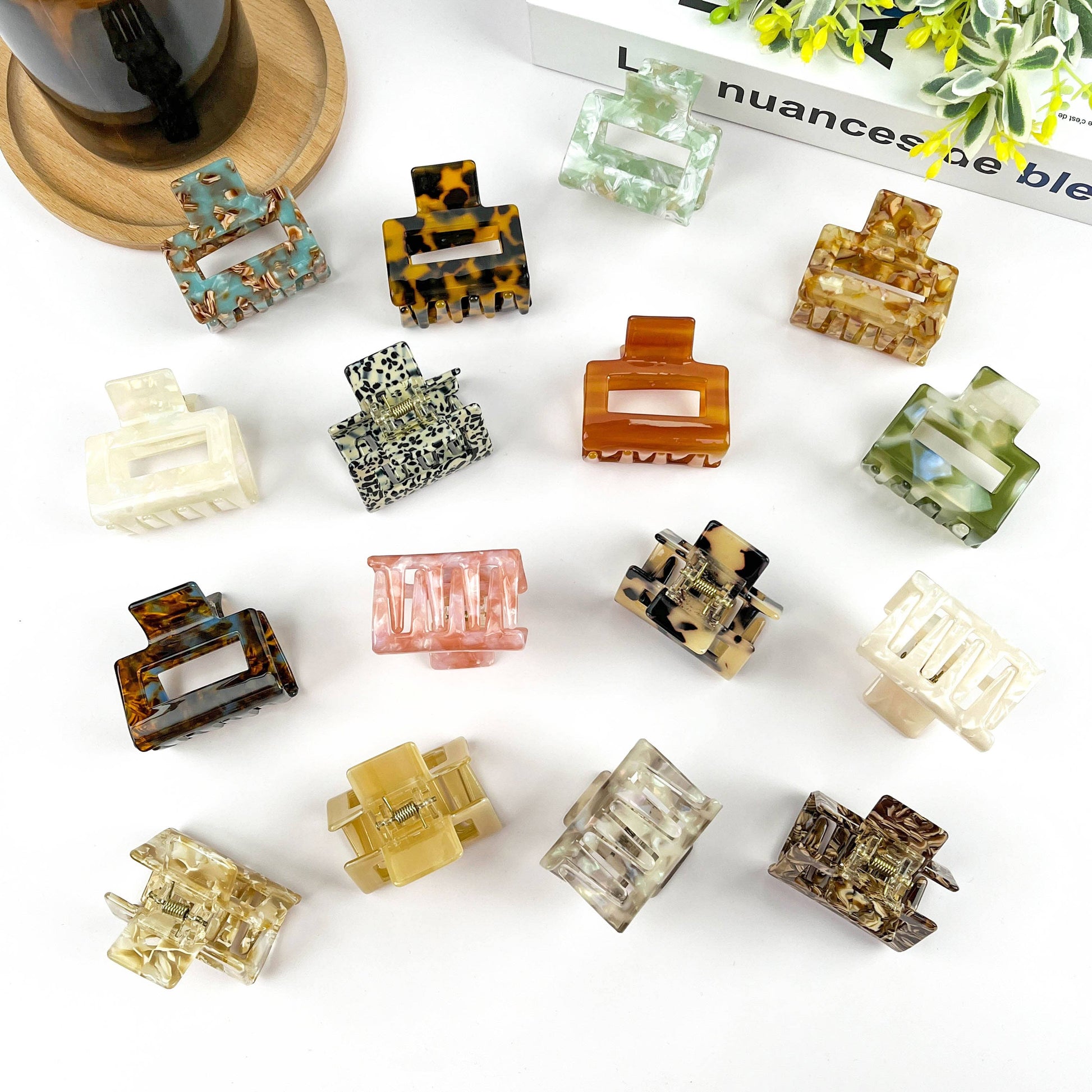 Square Acetate Hair Clip