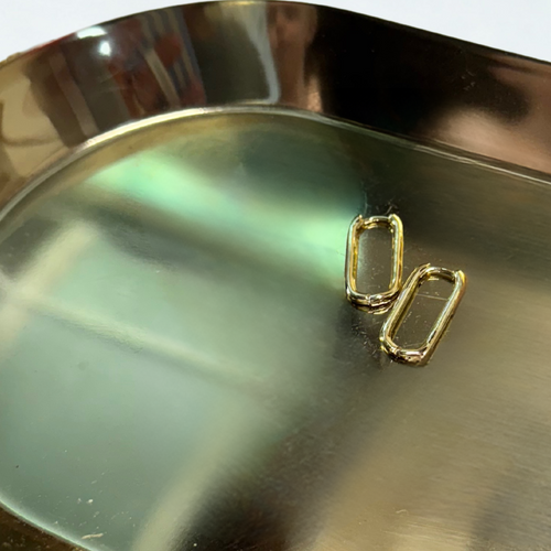 18kt Gold Filled Oblong Hoop Earrings