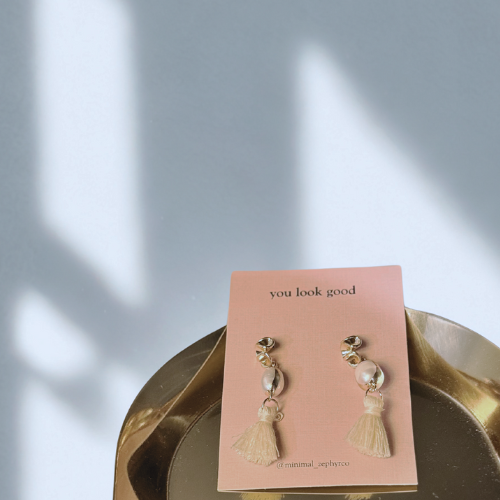 Pearl Tassel Earrings